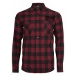 Dragstrip Kustom Checkered Lumber Jack Shirt in Black & Burgundy